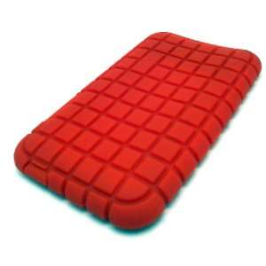  Apple iPOD TOUCH ITOUCH RED TRACK SQUARES SOFT SILICONE 