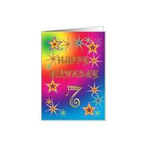    Stars and rainbows card for a 7 year old Card Toys & Games
