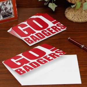  Wisconsin Badgers Slogan Note Cards 