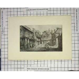    The Shambles Old Sevenoaks Townsfolk Antique Print