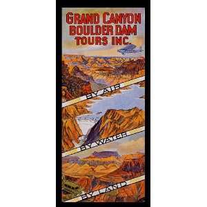  GRAND CANYON TOUR BY AIR WATER LAND TRAVEL TOURISM VINTAGE 