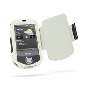  PDair White Leather Sleeve Style Case with Cover for HTC 