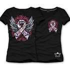   Angel Wings Pink Ribbon Cancer Awareness Rhinestone Shirt CHOOSE SIZE
