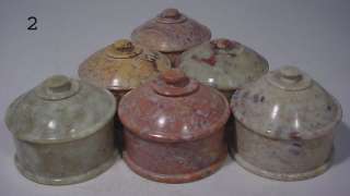 Marble Colors ~ 10 STONE BOWLS ~ Awesome Round Pots   