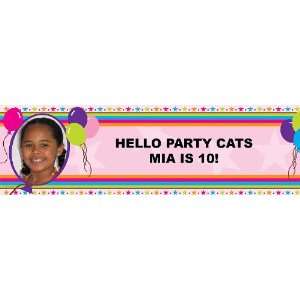 Balloon and Star Personalized Photo Banner Large 30 x 100 