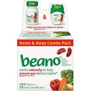 Beano Home & Away Combo Pack Food Enzyme Dietary Supplement   120 