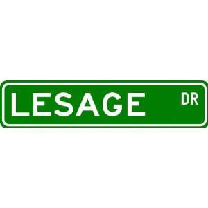  LESAGE Street Sign ~ Personalized Family Lastname Sign 