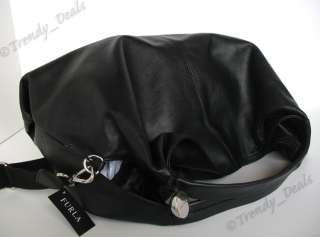 495 NWT FURLA Elisabeth Crossbody Tote Hobo Bag Handbag Black  