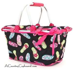 LG Insulated cooler / MARKET TOTE w/cover~ FLIP FLOPS~  