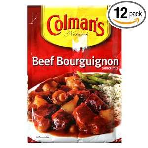 Colmans Beef Bourguignon Sauce Mix, 1.75 Ounce Packages (Pack of 12 