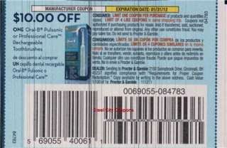   Pulsonic or Pro Care Recharge Toothbrushes Coupons $10/1 1/31/12 LAST