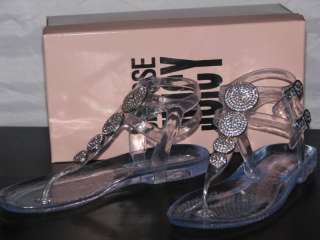 Juicy Couture HERMOSA T Jeweled Jelly Sandals Shoes CLR  