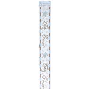 BABY JOY BLUE AND BROWN BOY CARRIAGE FOIL BANNER PARTY SUPPLIES BABY 