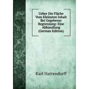   Begrenzung Eine Abhandlung (German Edition) Karl Hattendorff Books