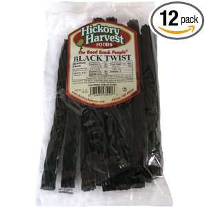 Hickory Harvest Black Licorice Twist, 10 Ounce Bags (Pack of 12 