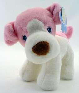 Aurora Baby Plush Pink Dog Squeak Stuffed Animal NEW  