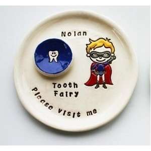  personalized super hero tooth fairy plate