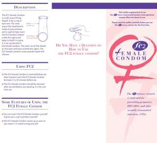 NEW FC2 FEMALE WOMEN CONDOM 3 PACK PREVENT PREGNANCY  