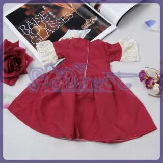 Gorgeous Red Dress Vest Hat Fit American Girl 3PC Set  