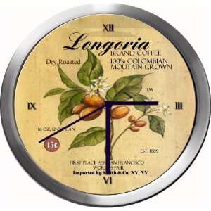  LONGORIA 14 Inch Coffee Metal Clock Quartz Movement 