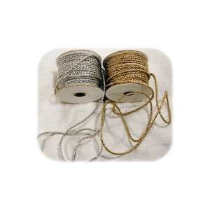  Silver & Gold Cord Ribbon 3mm Arts, Crafts & Sewing