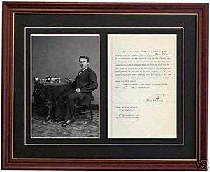 Thomas Edison Autographed Signed Signature Letter  