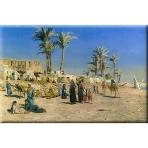 On the Outskirts of Cairo 16x11 Streched Canvas Art by Monsted, Peder 