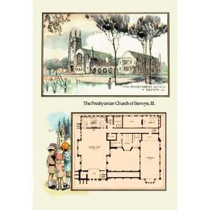  Presbyterian Church of Berwyn, Ill. 12X18 Art Paper with 