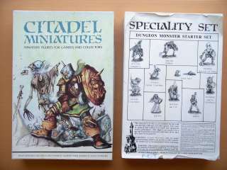Citadel Miniatures Dungeon Monsters Starter Set, 1983, boxed, pre 