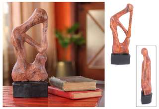 THE THINKER~Abstract Wood Sculpture~AFRICAN ARTS  