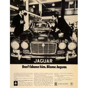 1969 Ad Jaguar XJ6 Car Automobile Salesman Showroom   Original Print 