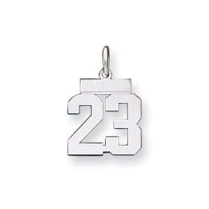  Sterling Silver Small Polished Number 13 Jewelry