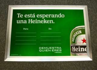 Collectible Large Heineken Beer Logo Bar Mirror  