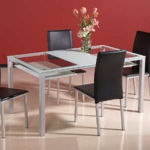   Glass Dining Table w/ 2 Hanging Shelves By Chintaly Furniture & Decor