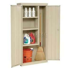  Janitorial Storage Cabinet 30x15x66   Putty Office 