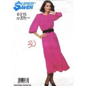  Simplicity 8315 Sewing Pattern Misses Flared Dress Size 18 