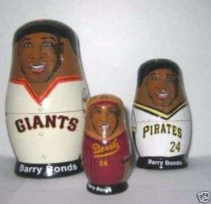 Barry Bonds San Francisco Giants HOME RUN KING 2003 Nesting Dolls Set 