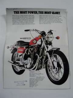 1971 BSA Motorcycle Brochure/Booklet  