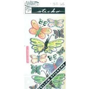   Vellum Stickers Butterflies SPVM 09; 6 Items/Order