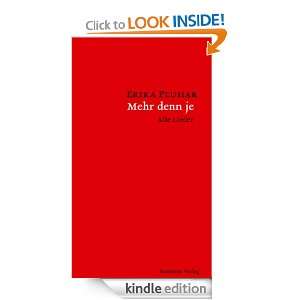 Mehr denn je Alle Lieder (German Edition) Erika Pluhar  