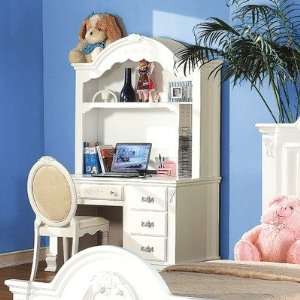  Flora Student Desk with Hutch in White