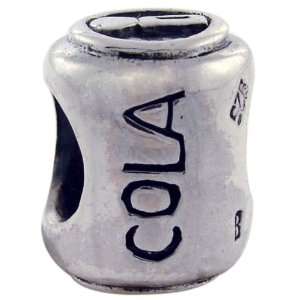  Biagi Cola Can Sterling Silver Bead, Pandora Compatible 