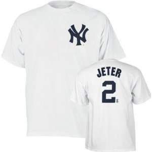  Derek Jeter White Majestic Player Name and Number New York 