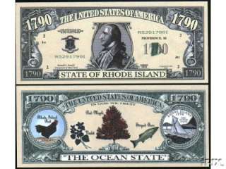 Rhode Island Dollar Bills The Ocean State (2/$1.00)  