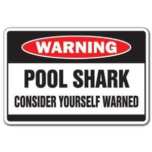  POOL SHARK Warning Sign hall billiard player gag gift 