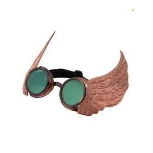  Steampunk Winged Goggles   Gold 