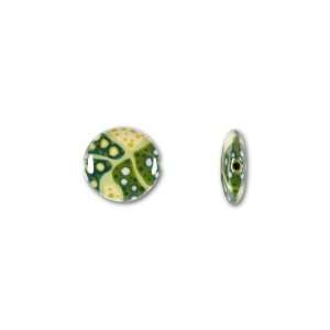  18mm Porcelain Disk Kaleidoscope Green