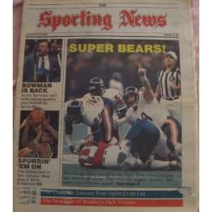   Super Bowl XX (20) Champions 1986 Sporting News