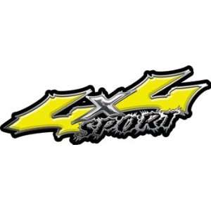  Wicked Series 4x4 Sport Yellow Decals   2 h x 6 w 