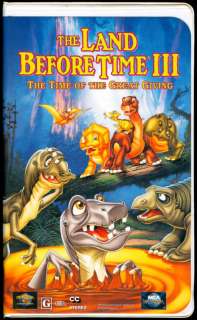 The Land Before Time III The Time of the Great Giving (VHS 